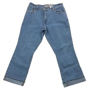 Levi's 550 Relaxed Fit Boot‎ Cut Cuffed Jeans Womens Size 12S Light Wash Denim